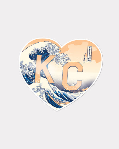 Nelson Atkins Hokusai Heart Sticker