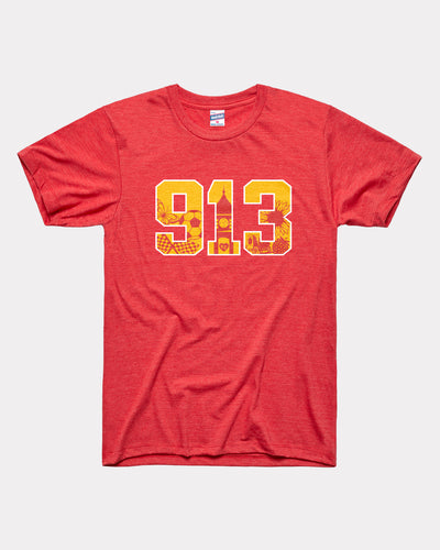 Red 913 Kansas City Symbols T-Shirt