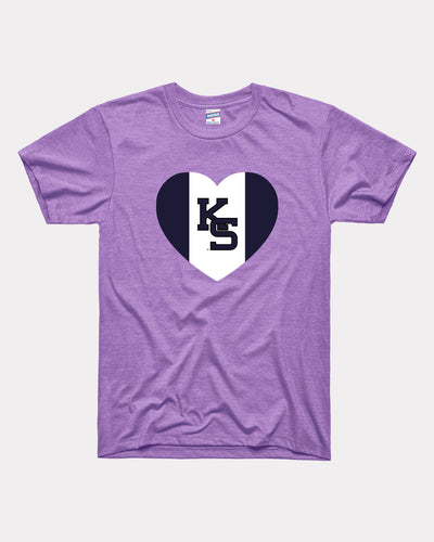 Lavender Kansas State University Heart T-Shirt
