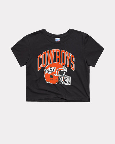 Black Women's OSU Arch Helmet Crop Top