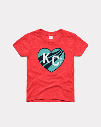 Kids KC Current KC Heart Red Vintage Youth T-Shirt