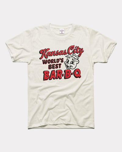 White Kansas City World's Best Bar-B-Q Vintage T-Shirt