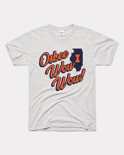 Ash Grey Illinois Oskee Wow Wow! Vintage T-Shirt