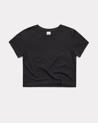 Women's Essential Collection Vintage Black Crop Top Tee