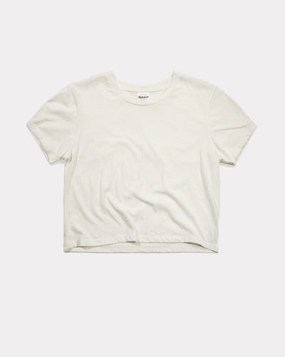 Women's Essential Collection Vintage White Crop Top Tee